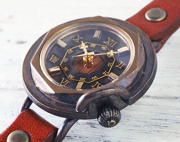 【文字盤の木製パーツが選べます】vie（ヴィー） 手作り腕時計 “antique wood -アンティークウッド-” Sサイズ（レディース） [WB-007S]