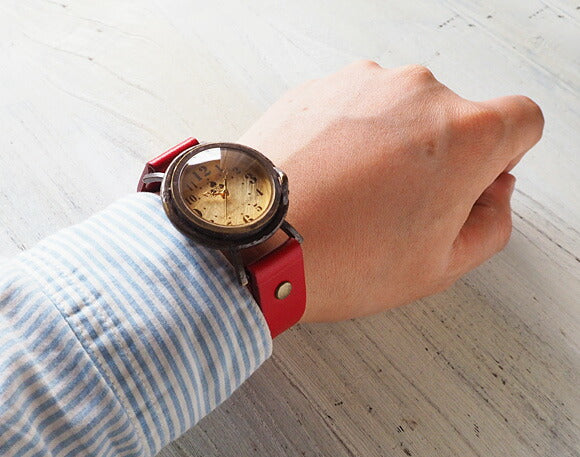 vie（ヴィー） 手作り腕時計 “hollyhock -ホーリーホック-” Sサイズ（レディース） [WB-013S]