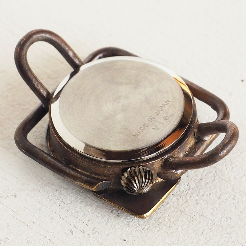 vie handmade watch “square antique” double belt ladies [WB-031-W-BELT] 