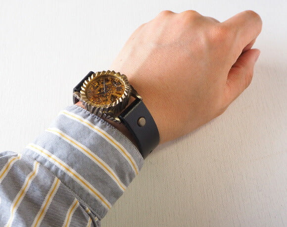vie (Vee) handmade watch hand winding type "GEAR - gear -" [WB-034] 