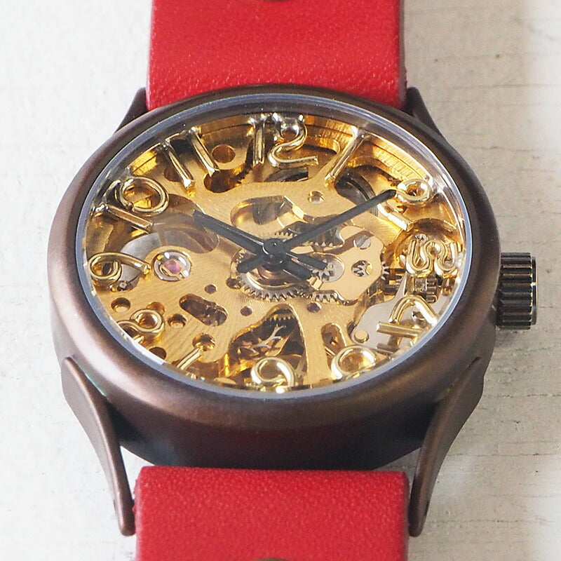 vie（ヴィー） 手作り腕時計 手巻き式 “compact mecha -コンパクト メカ-” [WB-044]