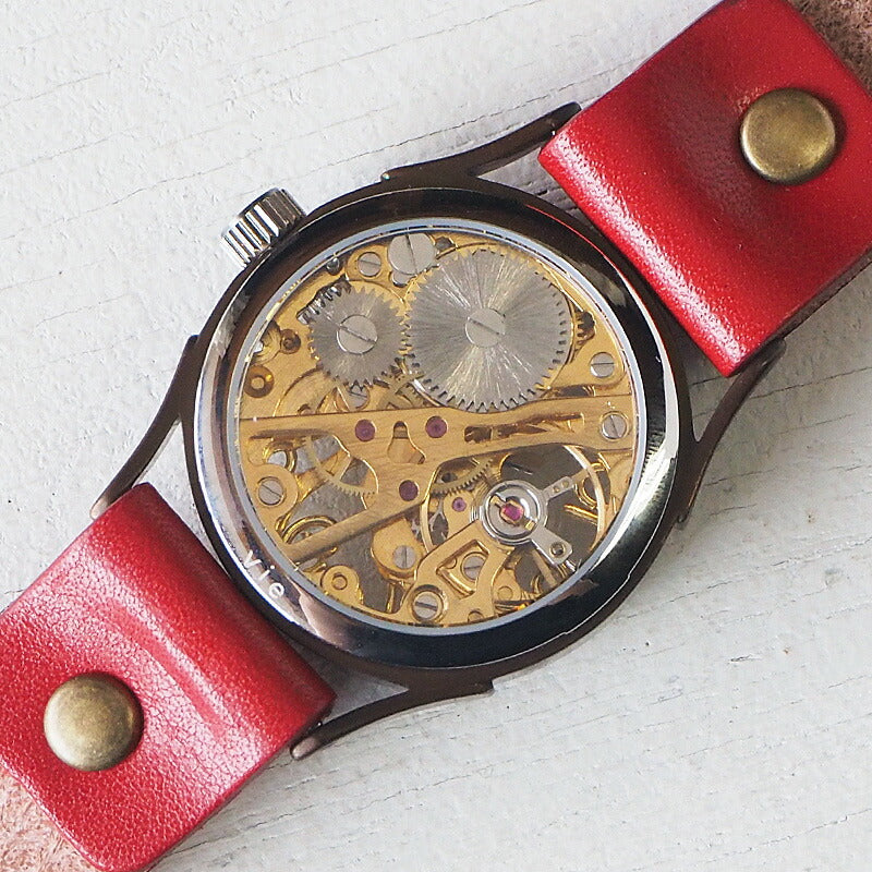 vie（ヴィー） 手作り腕時計 手巻き式 “compact mecha -コンパクト メカ-” [WB-044]