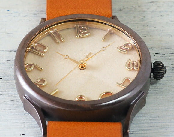 【文字盤の木製パーツが選べます】vie（ヴィー） 手作り腕時計 “simple wood -シンプルウッド-” Lサイズ [WB-045L]