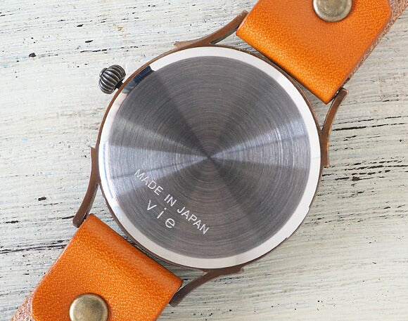 【文字盤の木製パーツが選べます】vie（ヴィー） 手作り腕時計 “simple wood -シンプルウッド-” Lサイズ [WB-045L]