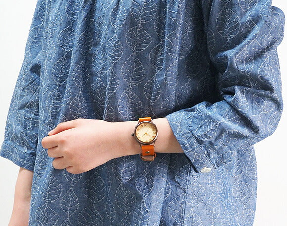 【文字盤の木製パーツが選べます】vie（ヴィー） 手作り腕時計 “simple wood -シンプルウッド-” Lサイズ [WB-045L]