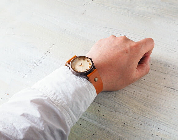 【文字盤の木製パーツが選べます】vie（ヴィー） 手作り腕時計 “simple wood -シンプルウッド-” Lサイズ [WB-045L]