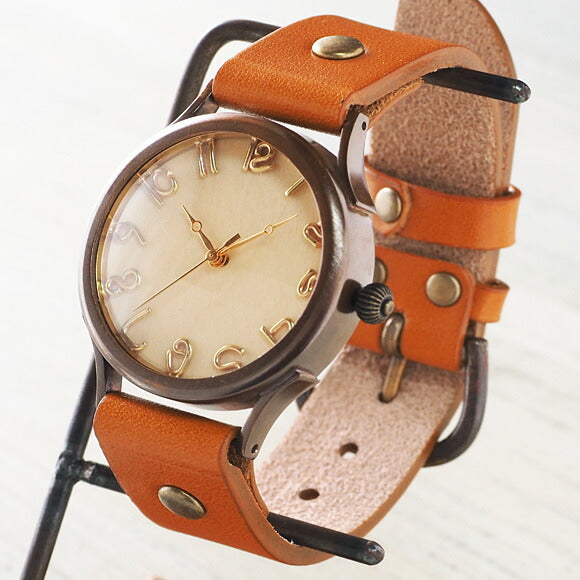 [You can choose wooden parts for the dial] vie handmade watch “simple wood” L size [WB-045L] 