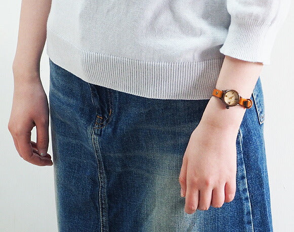 [You can choose wooden parts for the dial] vie handmade watch “simple wood” S size (ladies) [WB-045S] 