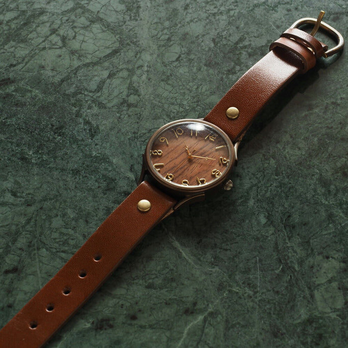 【文字盤の木製パーツが選べます】vie（ヴィー） 手作り腕時計 “simple wood -シンプルウッド-” XLサイズ [WB-045X]