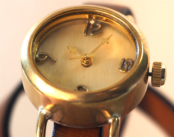【文字盤の木製パーツが選べます】vie（ヴィー） 手作り腕時計 “collon wood -コロン ウッド-” 2重ベルト レディース [WB-051-W-BELT]
