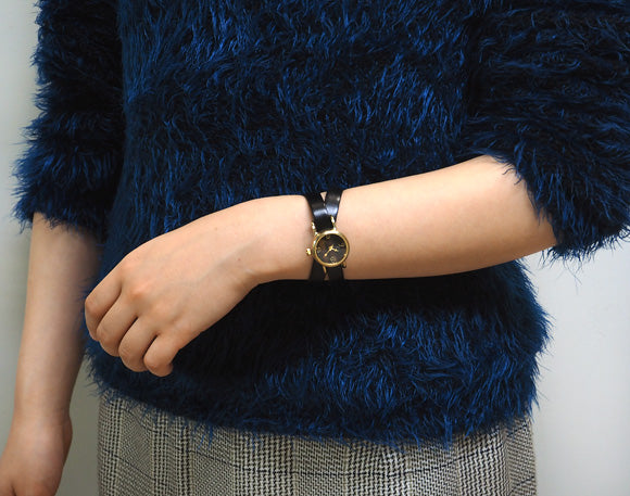 【文字盤の木製パーツが選べます】vie（ヴィー） 手作り腕時計 “collon wood -コロン ウッド-” 2重ベルト レディース [WB-051-W-BELT]