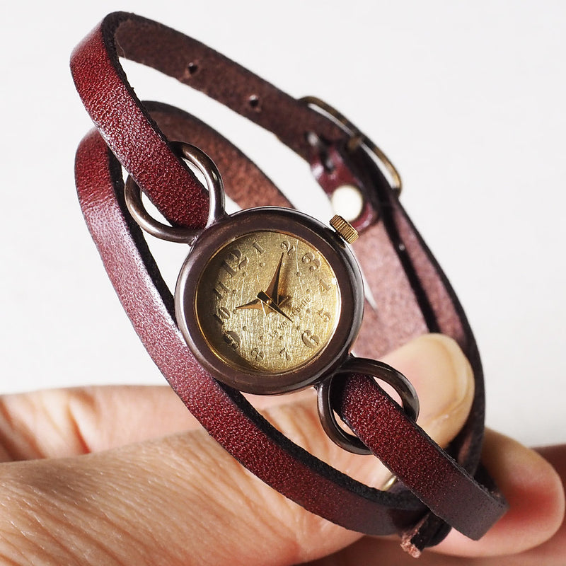 vie handmade watch "collon brass" double belt ladies [WB-066-W-BELT] 