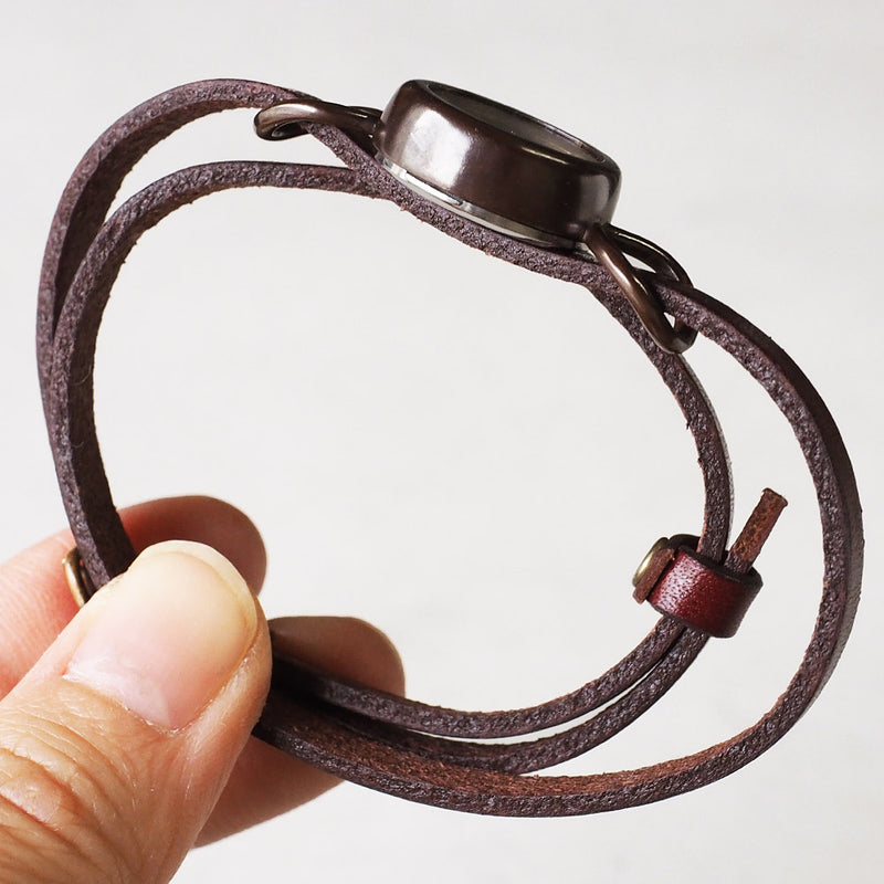 vie handmade watch "collon brass" double belt ladies [WB-066-W-BELT] 