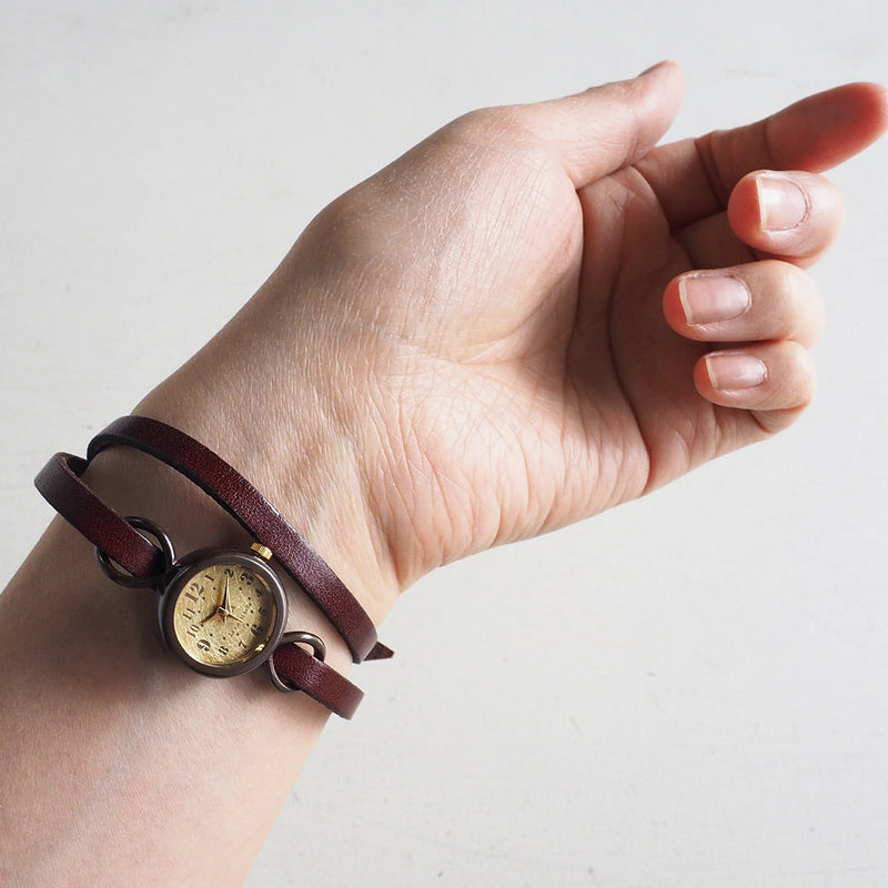 vie handmade watch "collon brass" double belt ladies [WB-066-W-BELT] 