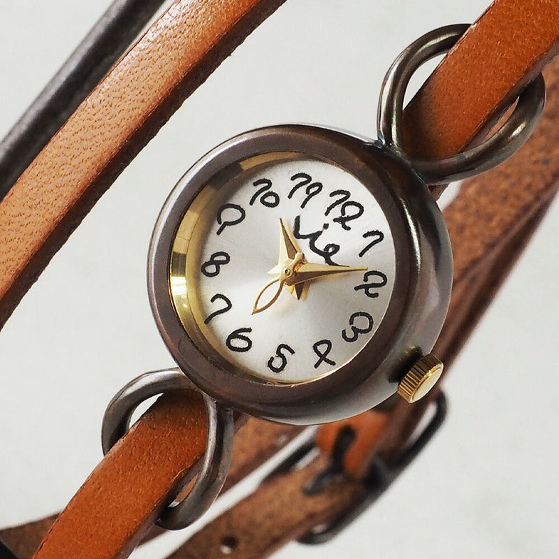 vie（ヴィー） 手作り腕時計 “cheerfully -チアフリー-” 2重ベルト レディース [WB-067-W-BELT]