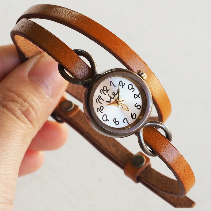 vie（ヴィー） 手作り腕時計 “cheerfully -チアフリー-” 2重ベルト レディース [WB-067-W-BELT]