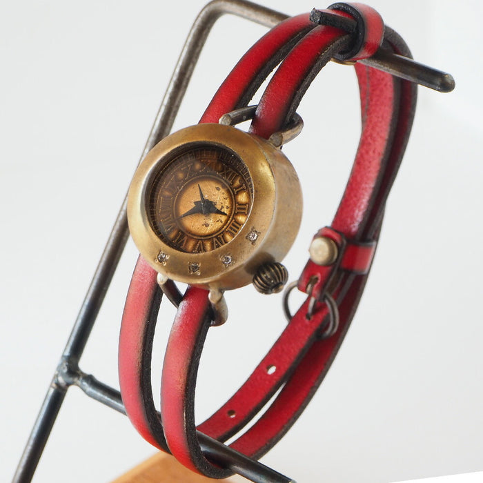 vie handmade watch "with cristal" double belt ladies [WB-071-W-BELT] 