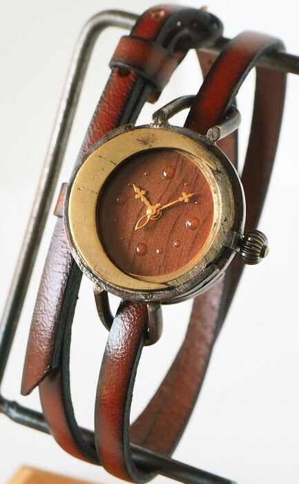 vie（ヴィー） 手作り腕時計 “三日月” 2重ベルト レディース [WB-073-W-BELT]