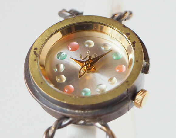 vie Handmade Watch “Pastel Drop” Double Belt Ladies [WB-074-W-BELT] 