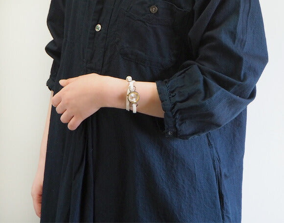 vie Handmade Watch “Pastel Drop” Double Belt Ladies [WB-074-W-BELT] 