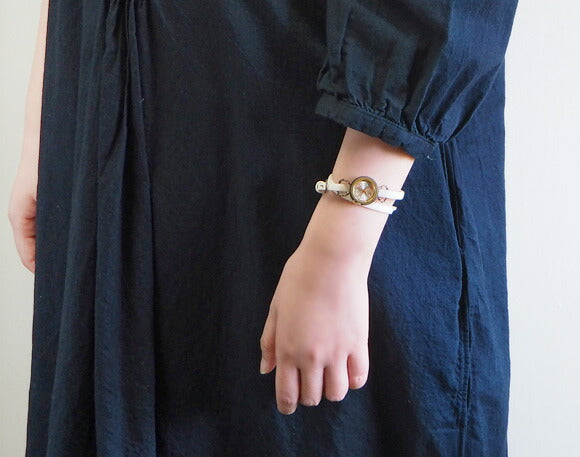 vie Handmade Watch “Pastel Drop” Double Belt Ladies [WB-074-W-BELT] 