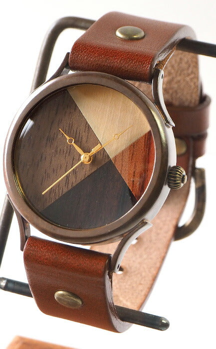 [Dial placement is up to you] vie handmade watch “simple wood parquet dial” L size [WB-077L] 