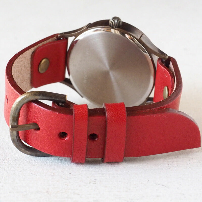 [Leave the placement of the dial to the artist] vie handmade watch “simple wood” parquet dial striped L size [WB-081L] 