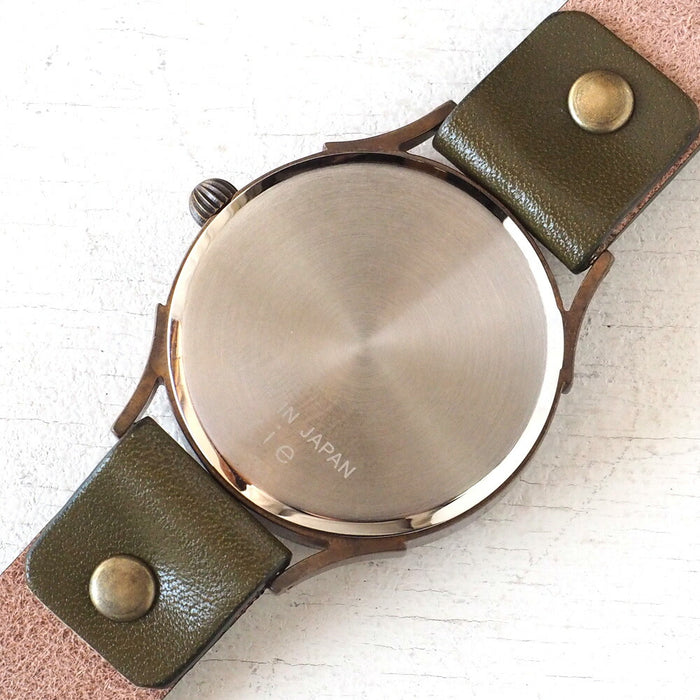 【錶盤擺放位置留給藝術家】vie 手工手錶“簡約木紋”拼花錶盤隨機條紋L尺寸【WB-082L】 