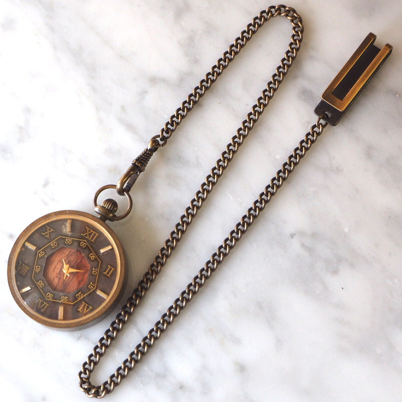 vie（ヴィー） 手作り懐中時計 “antique wood -アンティークウッド-” [WB-084]