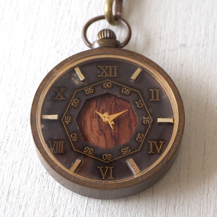 vie handmade pocket watch “antique wood” [WB-084] 