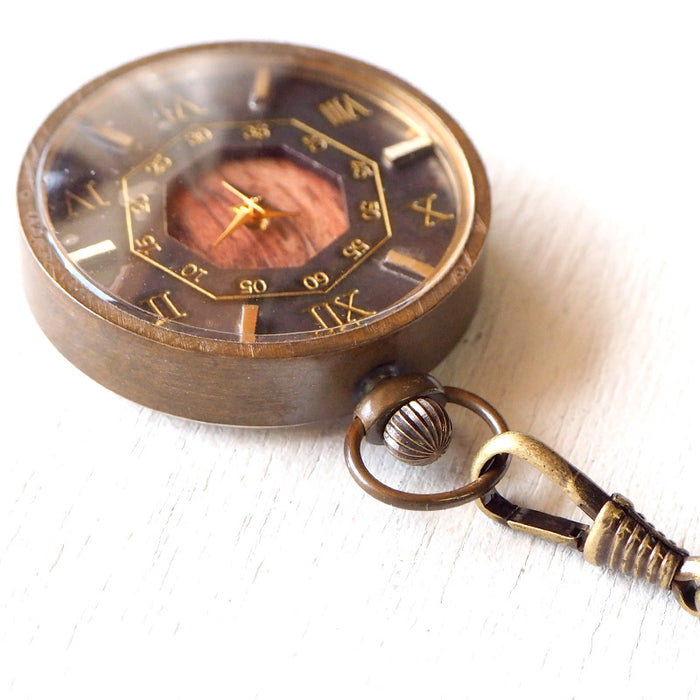 vie（ヴィー） 手作り懐中時計 “antique wood -アンティークウッド-” [WB-084]