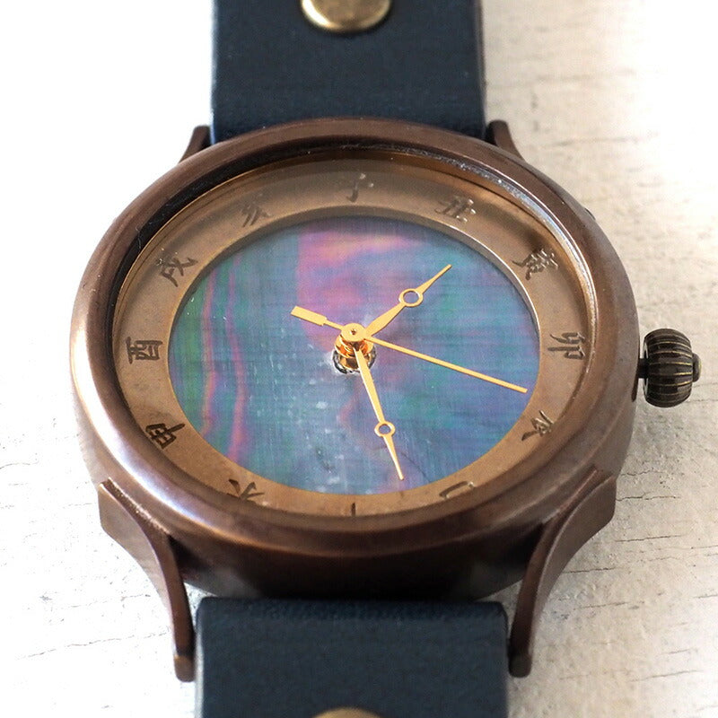 vie handmade watch Japanese clock made in Japan series Japanese tch mother of pearl dial rainbow L size [WJ-001L-NJ] 