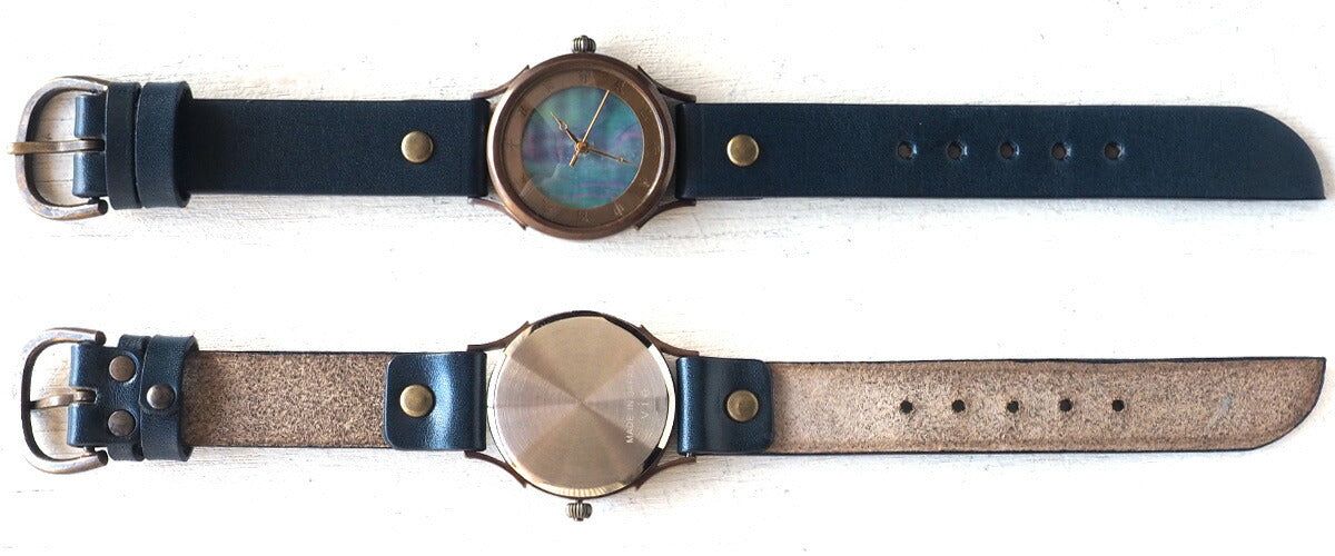 vie 手工手錶日本鐘錶日本製造系列日本 tch 珍珠母錶盤彩虹 L 尺寸 [WJ-001L-NJ] 