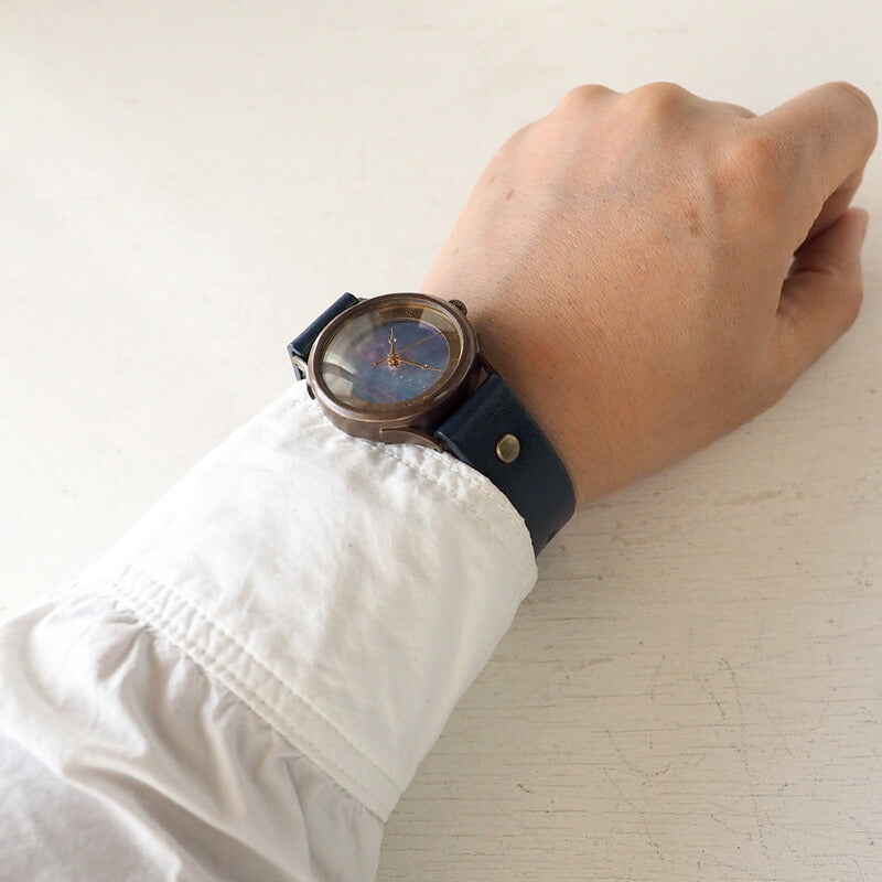 vie handmade watch Japanese clock made in Japan series Japanese tch mother of pearl dial rainbow L size [WJ-001L-NJ] 