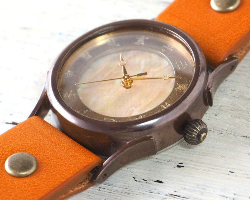 [You can choose the color of the dial] vie handmade watch made in Japan series Japanese clock mother-of-pearl dial M size [WJ-001M] 