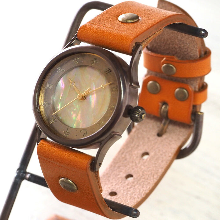 【文字盤のカラーが選べます】vie（ヴィー） 手作り腕時計 メイドインジャパン シリーズ 和時計 螺鈿文字盤 Mサイズ [WJ-001M]