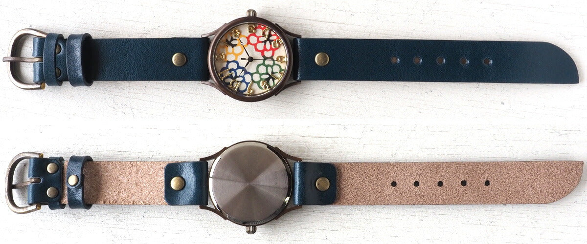 vie 手工手錶“手錶”日本紙錶盤花朵 4 色 L 尺寸 [WJ-004L-H4] 