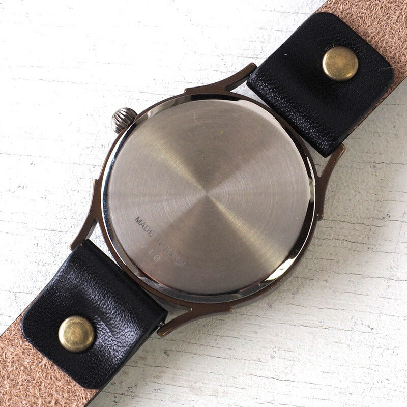 vie（ヴィー） 手作り腕時計 “和tch” 和紙文字盤 花黄 イエロー Lサイズ [WJ-004L-YE]