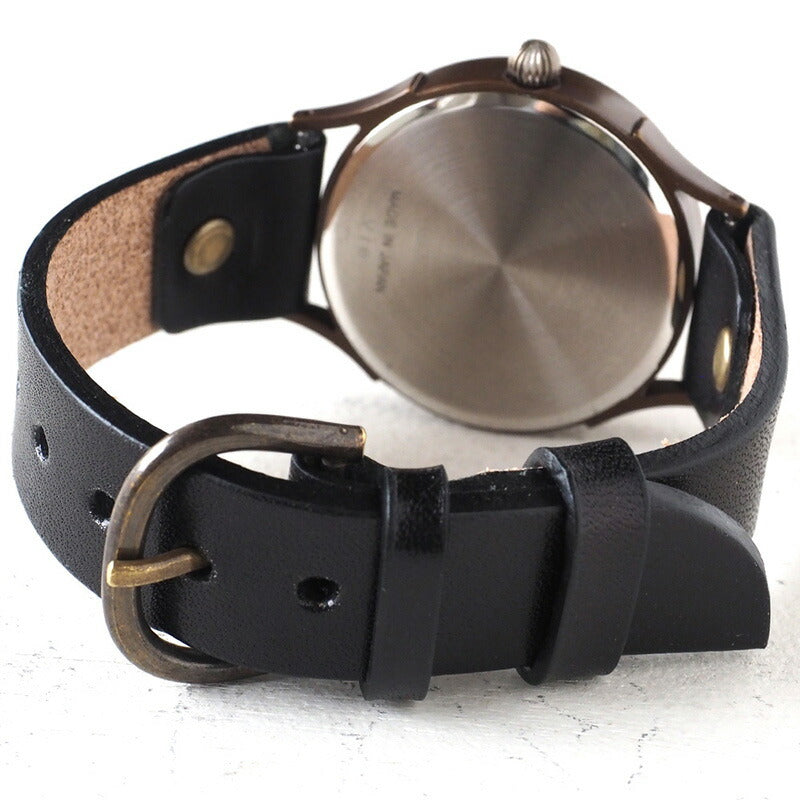 vie（ヴィー） 手作り腕時計 “和tch” 和紙文字盤 花黄 イエロー Lサイズ [WJ-004L-YE]