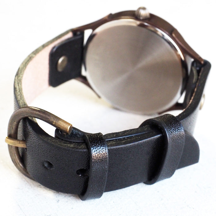 vie handmade watch Shigaraki ware dial brown XL size [WJ-010X-BR] 