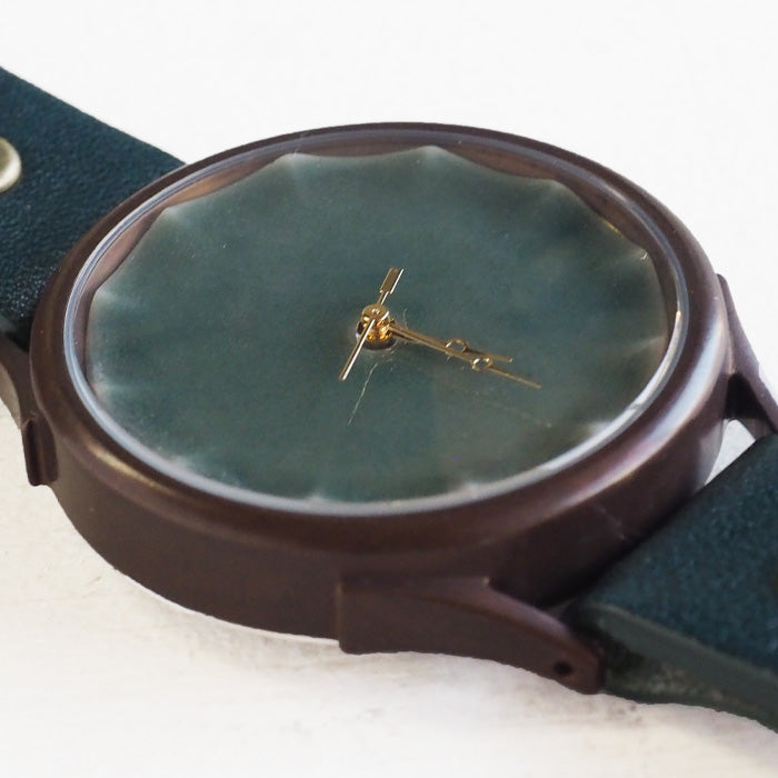 vie handmade watch Shigaraki ware dial green XL size [WJ-010X-GR] 