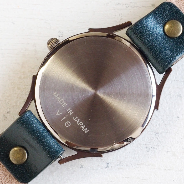 vie handmade watch Shigaraki ware dial green XL size [WJ-010X-GR] 