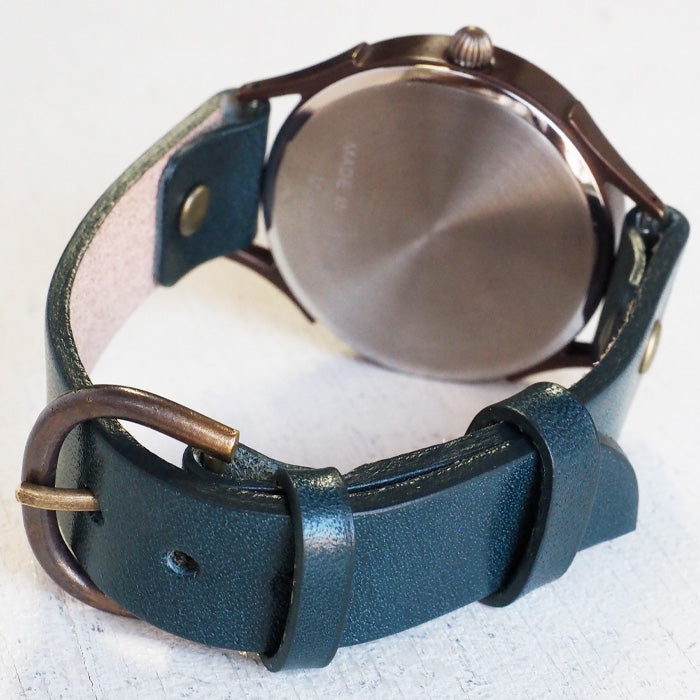 vie handmade watch Shigaraki ware dial green XL size [WJ-010X-GR] 