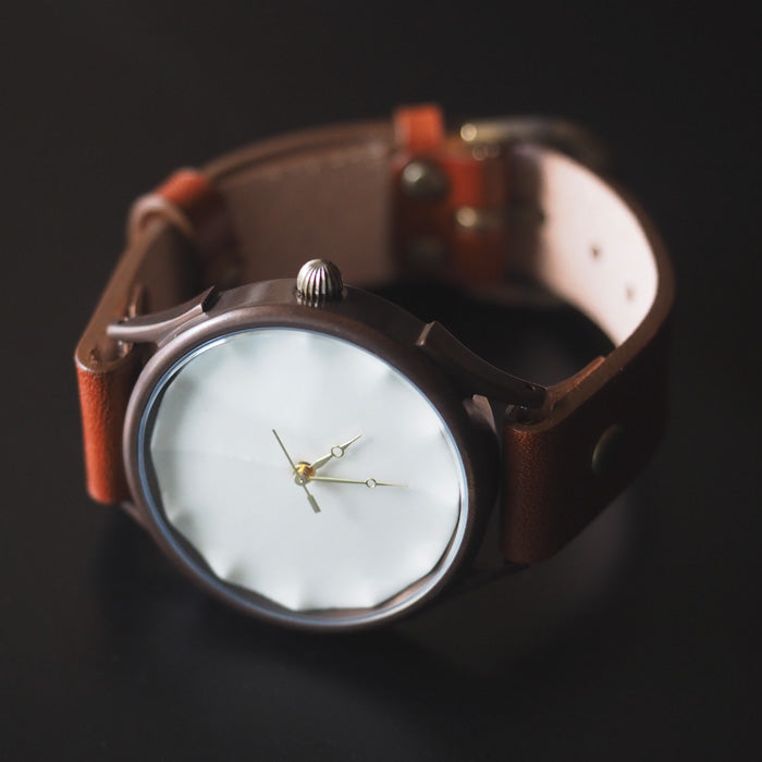 vie handmade watch Shigaraki ware dial white XL size [WJ-010X-WH] 