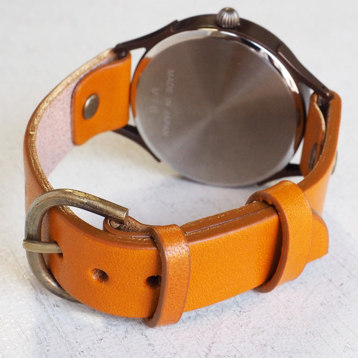 vie handmade watch Shigaraki ware dial yellow XL size [WJ-010X-YE] 