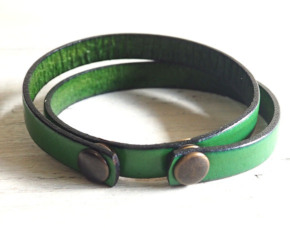 [Choose from 6 colors] vie Replacement belt for handmade watch "Italian leather W bracelet -9mm replacement double belt-" [WL002] 