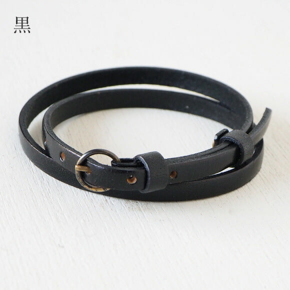 Vie Italian Leather 5mm Width Double Wrap Replacement Belt [WL004] Can also be used as a leather bracelet 