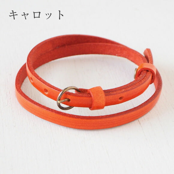 Vie Italian Leather 5mm Width Double Wrap Replacement Belt [WL004