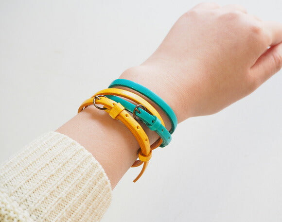 Vie Italian Leather 5mm Width Double Wrap Replacement Belt [WL004] Can also be used as a leather bracelet 