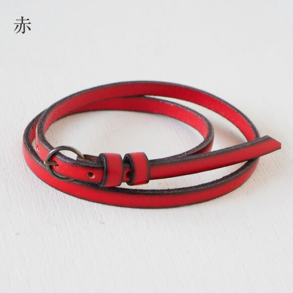 Vie Italian Leather 5mm Width Double Wrap Replacement Belt [WL004] Can also be used as a leather bracelet 